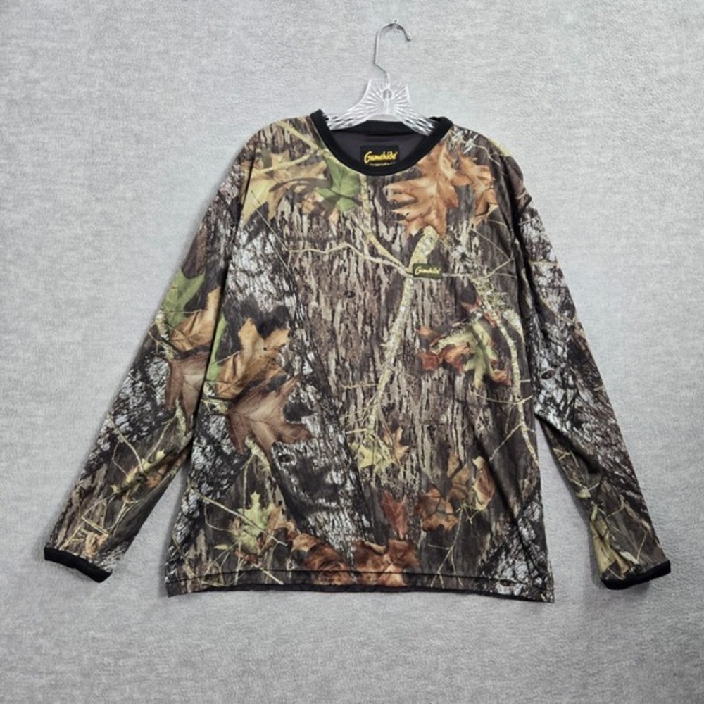 Gamehide Men Activewear Shirt Large Brown‎ Camo Outdoor Hunting Long Sleeve